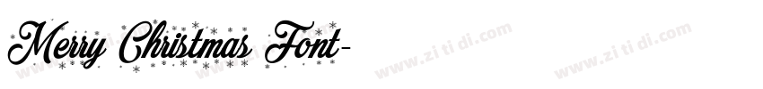 Merry Christmas Font字体转换